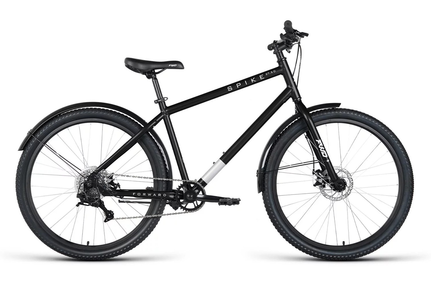 Велосипед дорожный Forward 275 SPIKE D AL рама 18 черно-серебристый 2569000₽