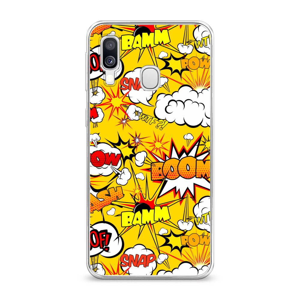 

Чехол на Samsung Galaxy A40 "Поп Арт эффекты", Желтый;белый;оранжевый, 28050-6