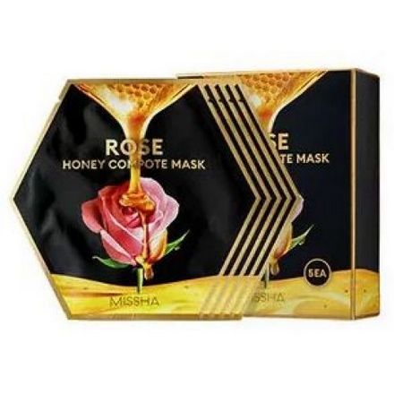 

Missha Rose Honey Compote Mask 27 г Концентрированная тканевая маска для лица, 5 штук
