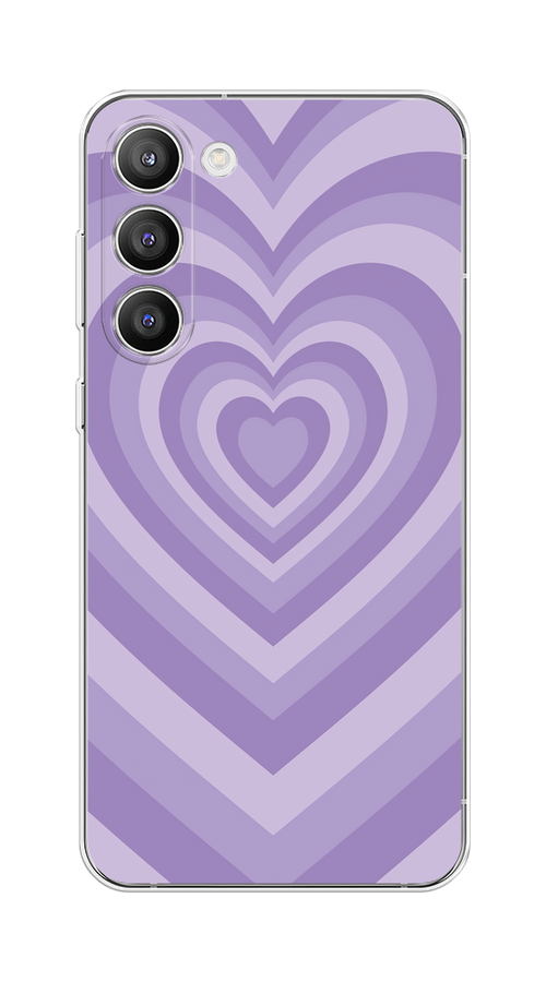 

Чехол на Samsung Galaxy S23 Plus 5G "Violet heart latte", Фиолетовый, 2107450-1
