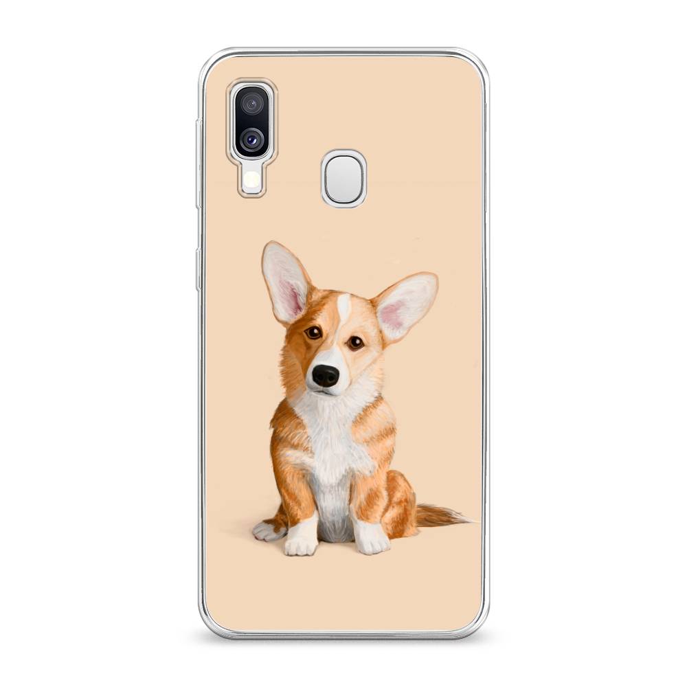 

Чехол на Samsung Galaxy A40 "Грустный Корги", Коричневый;бежевый, 28050-1