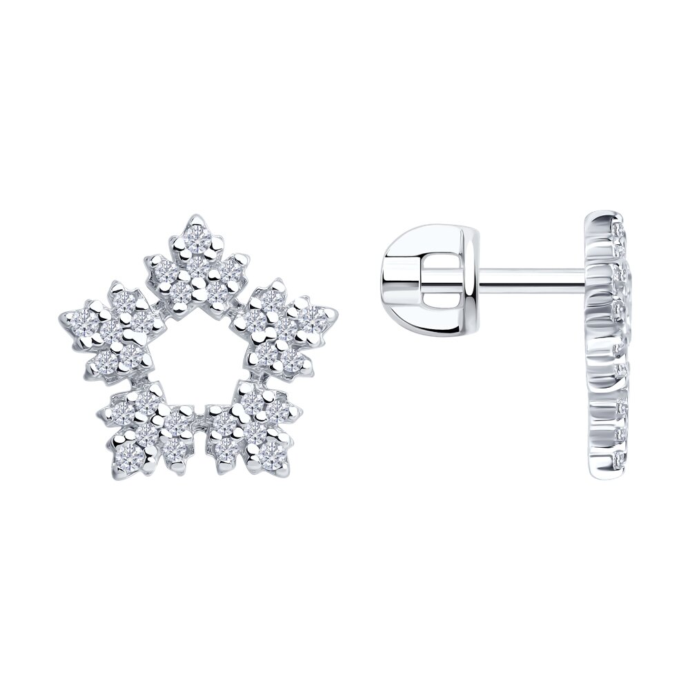 

Серьги из серебра SOKOLOV 94027077, фианит, 94027077