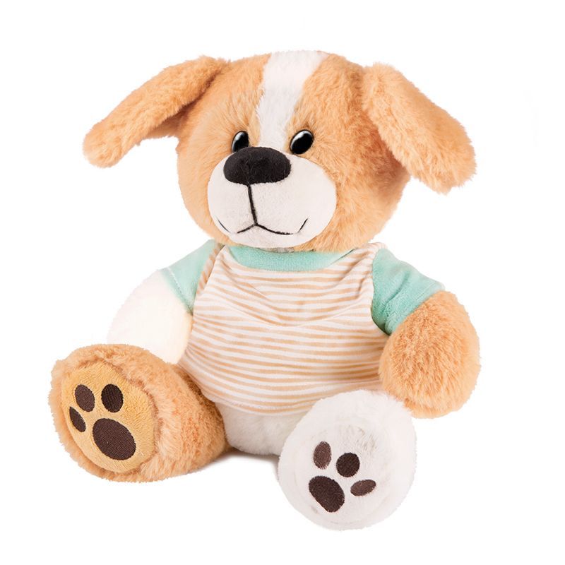 

Мягкая игрушка Maxitoys Собачка в Полосатой Футболочке, 23 см MT-SUT02022023-23, Коричневый, MT-SUT02022023-23
