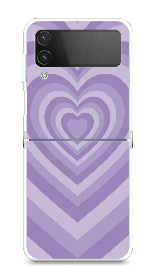 

Чехол на Samsung Galaxy Z Flip 4 "Violet heart latte", Фиолетовый, 2106650-1