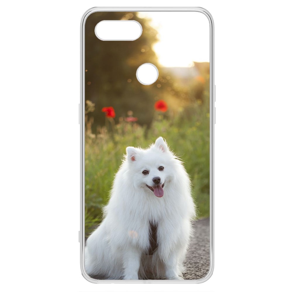 

Чехол-накладка Белый шпиц для OPPO A12/A11k/A7/A5s, Прозрачный