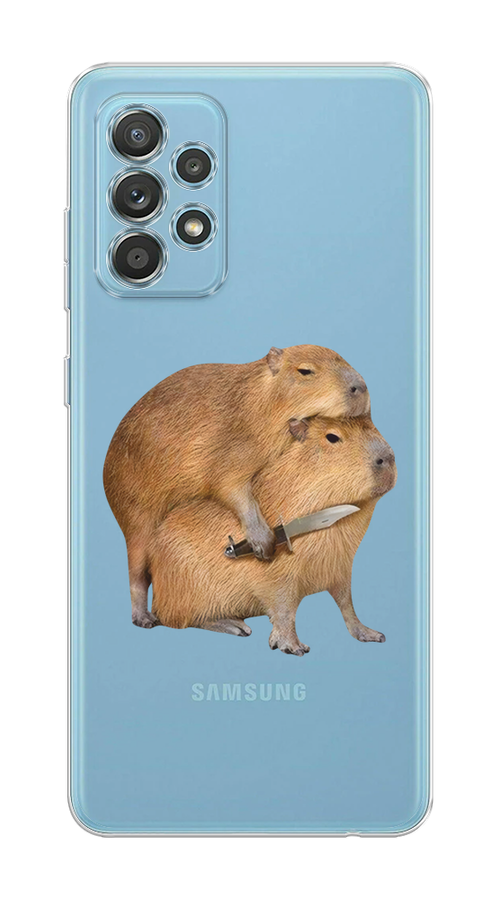 

Чехол на Samsung Galaxy A33 5G "Капибара с ножом", Бежевый, 2104450-1