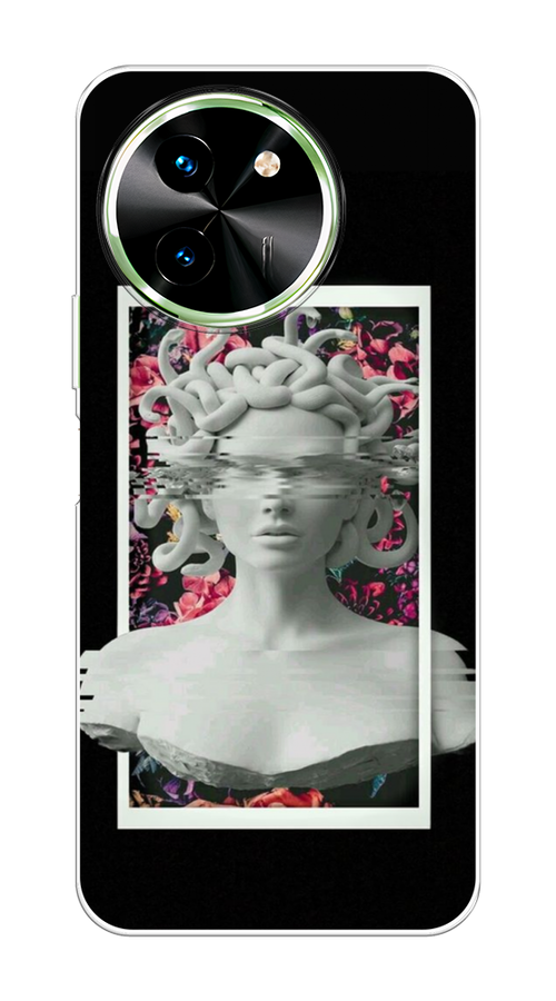 

Чехол на Vivo T3x/Y38 5G "Web Punk Медуза Горгона", Черный;серый, 2610750-1