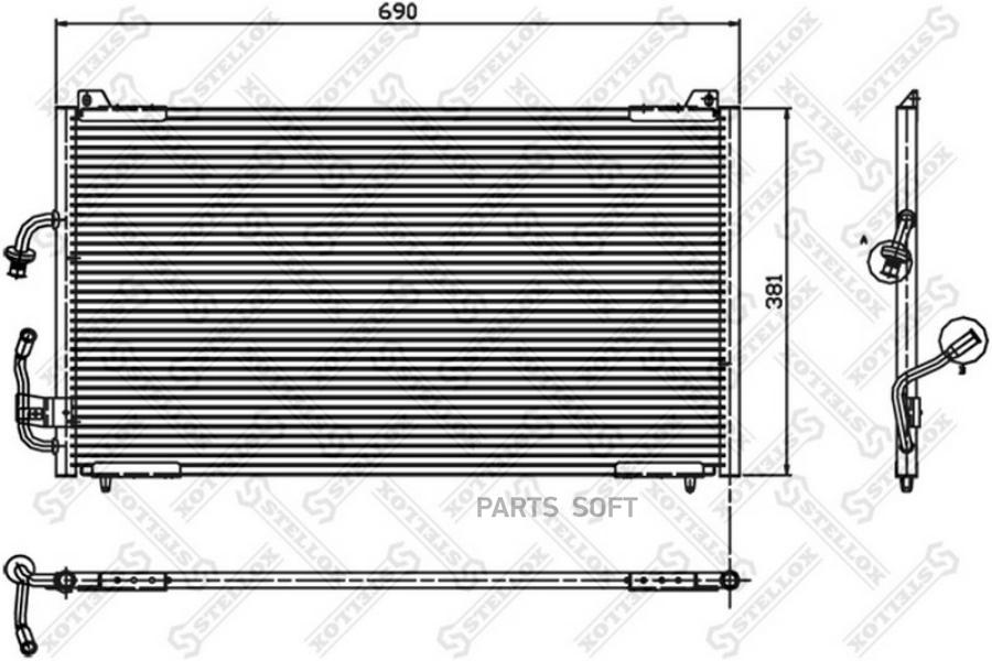 

Stellox 10-45216-Sx Радиатор Кондиционера \ Peugeot 406 All 99 1Шт