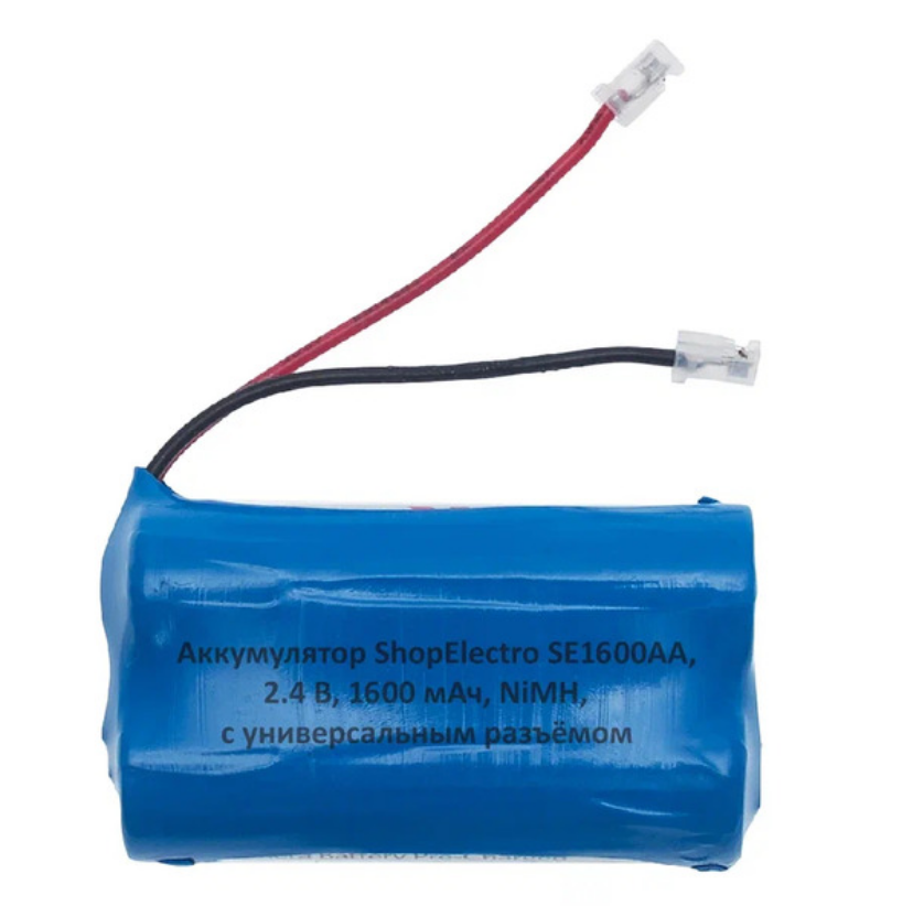 

Аккумулятор SE1600АА, 2.4 В, 1600 мАч/ 2.4 V, 1600 mAh, NiMH,с универсальным разъемом 9566