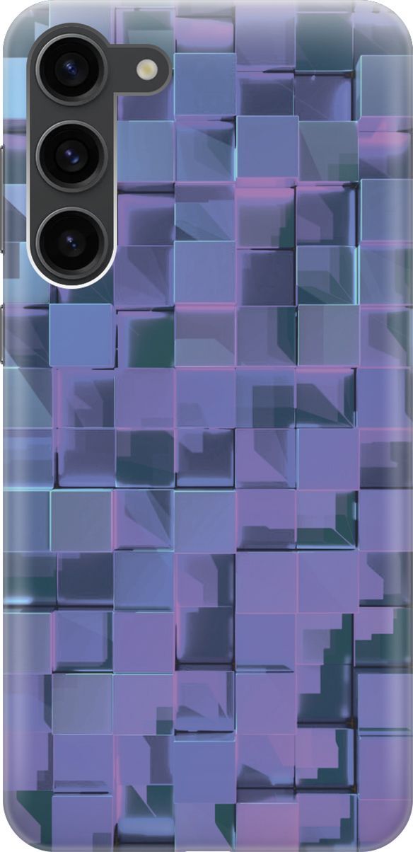 

Чехол на Samsung Galaxy S23+ с эффектом блеска "Синие блоки", Синий;фиолетовый, 158370