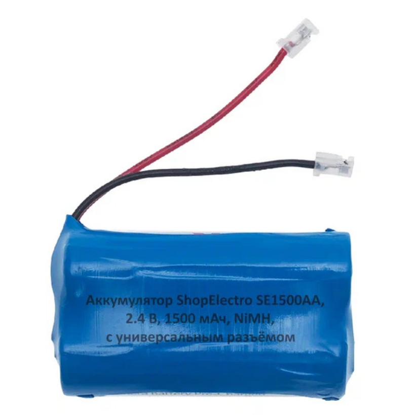 

Аккумулятор SE1500АА, 2.4 В, 1500 мАч/ 2.4 V, 1500 mAh, NiMH,с универсальным разъемом 9564