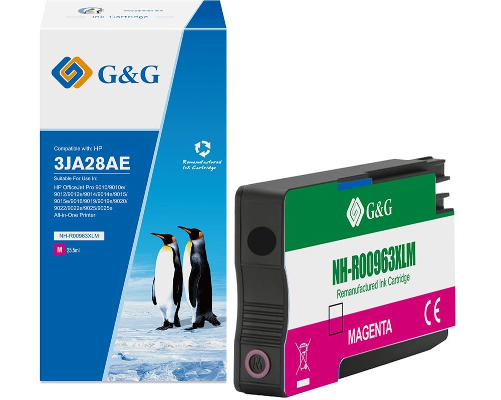 

Картридж G&G GG-3JA28AE Magenta (901683) пурпурный, совместимый, GG-3JA28AE Magenta