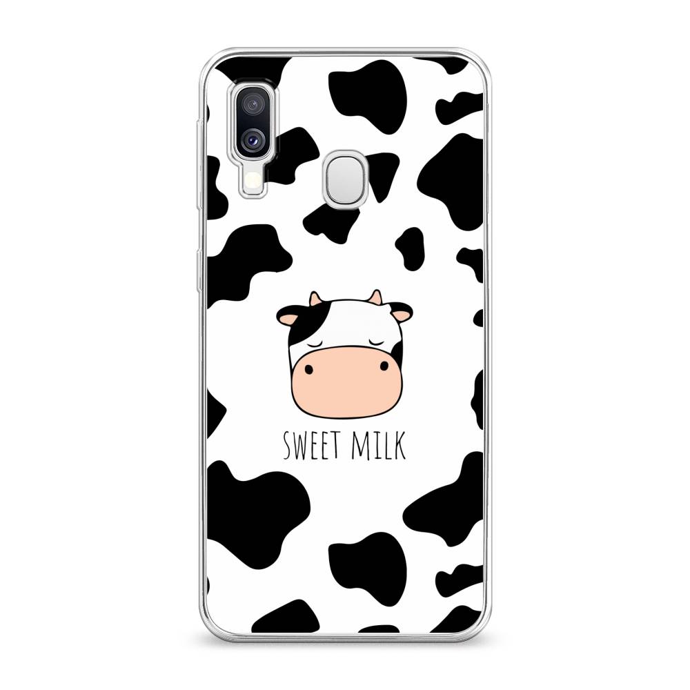 

Чехол на Samsung Galaxy A40 "Sweet milk", Розовый;белый;черный, 28050-1