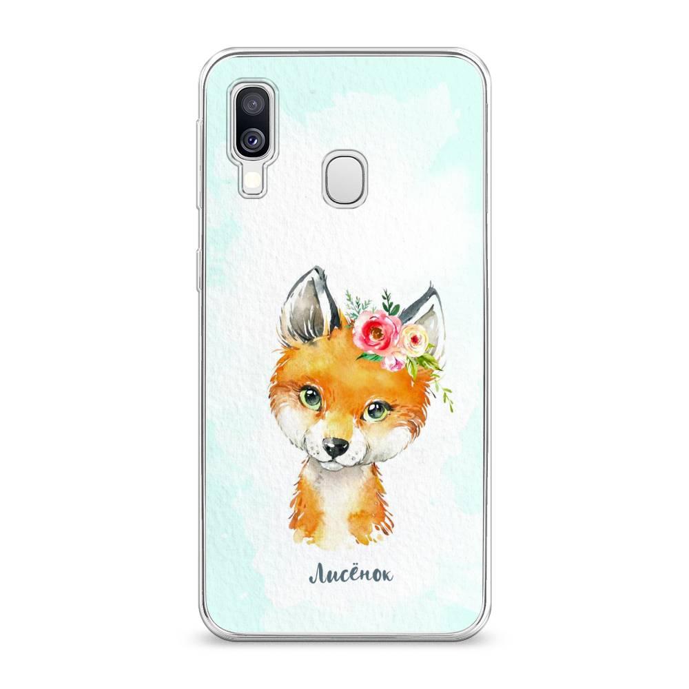 

Чехол на Samsung Galaxy A40 "Мой лисёнок", Голубой;оранжевый, 28050-1