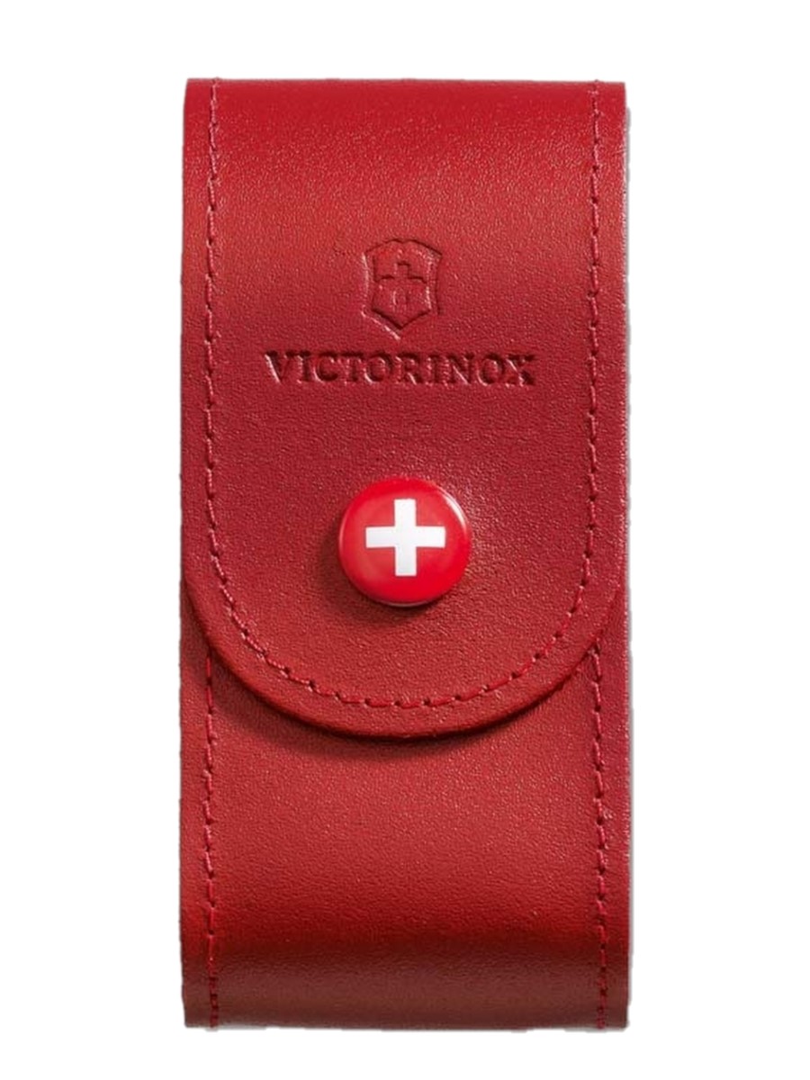 

Чехол на ремень VICTORINOX для ножей 91 мм толщиной 5-8 уровней, кожаный, красный