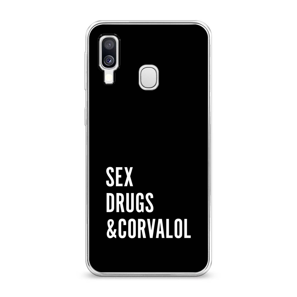 

Чехол на Samsung Galaxy A40 "Corvalol", Черный;серый;белый, 28050-6