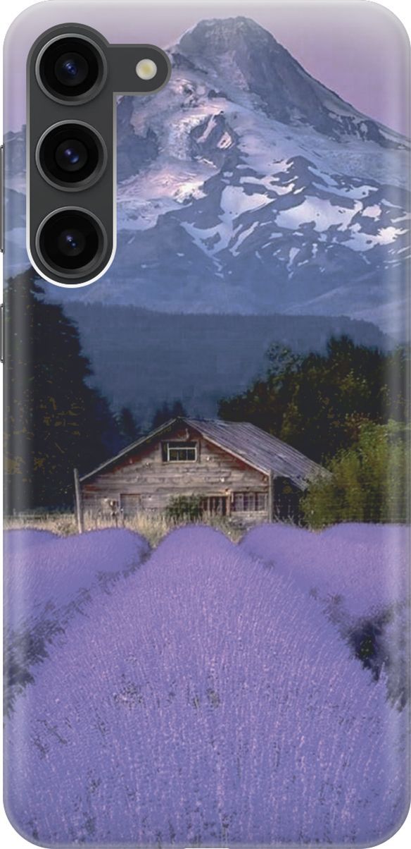 

Чехол на Samsung Galaxy S23+ "Лавандовое поле в горах", Зеленый;фиолетовый, 158384