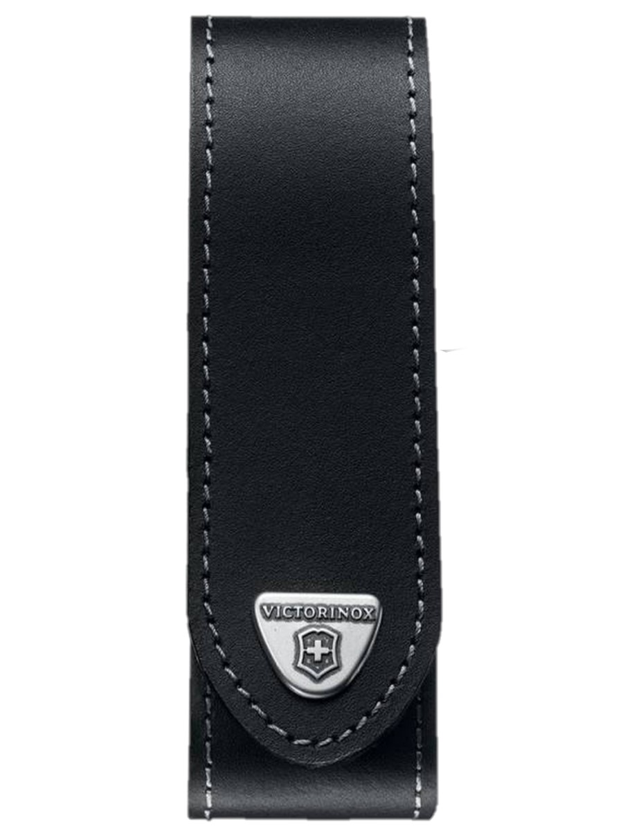 Чехол на ремень VICTORINOX для ножей 111 мм толщиной до 6 уровней, кожаный, чёрный