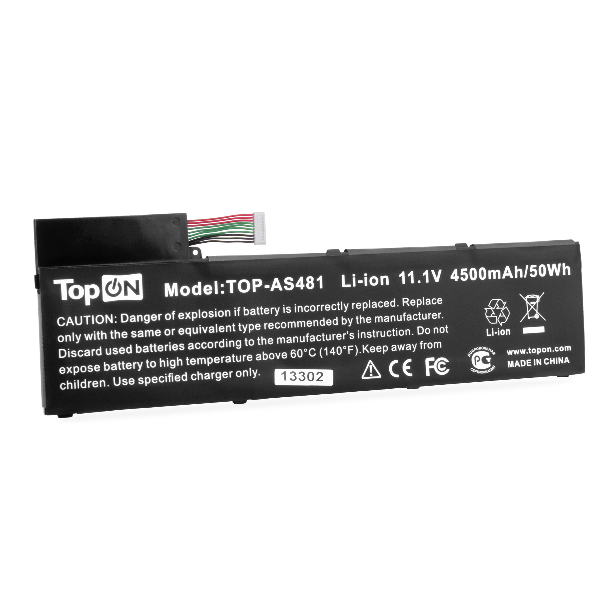 

Аккумулятор для ноутбука TopON TOP-AS481 4500 мАч 11,1В, TOP-AS481