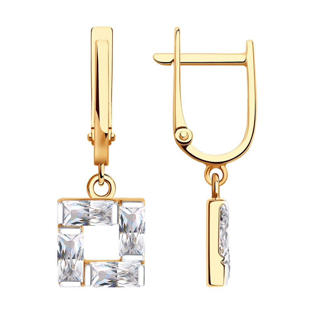 

Серьги из золота Diamant 51-121-02921-1, фианит, 51-121-02921-1