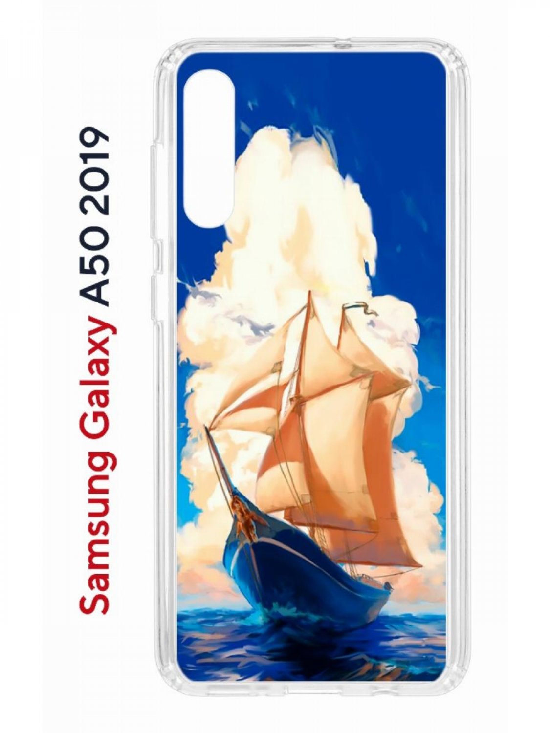 Чехол на Samsung A50,A50S,A30S 2019 с принтом Kruche Print Парусник, противоударный бампер