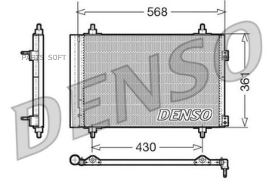 

Радиатор Кондиционера [568x361] Denso арт. DCN07008