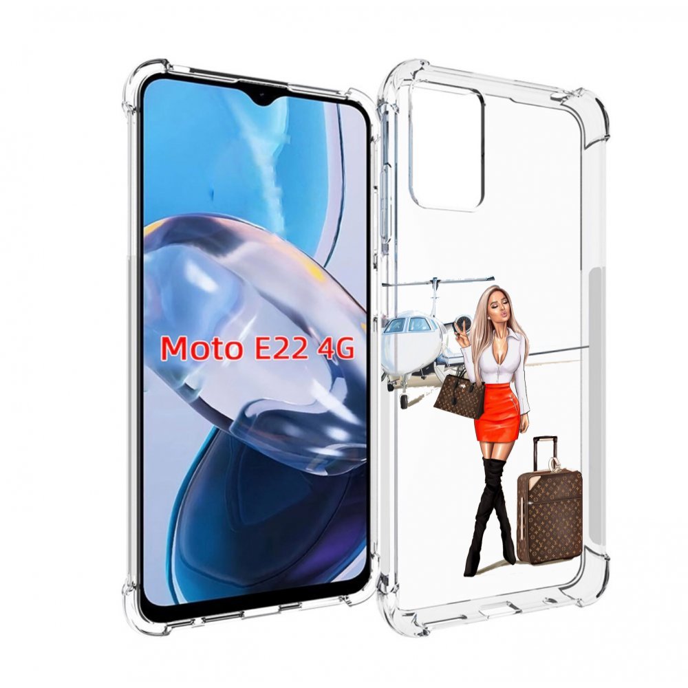 

Чехол MyPads Деловая-девушка женский для Motorola Moto E22 4G / E22i 4G, Прозрачный, Tocco