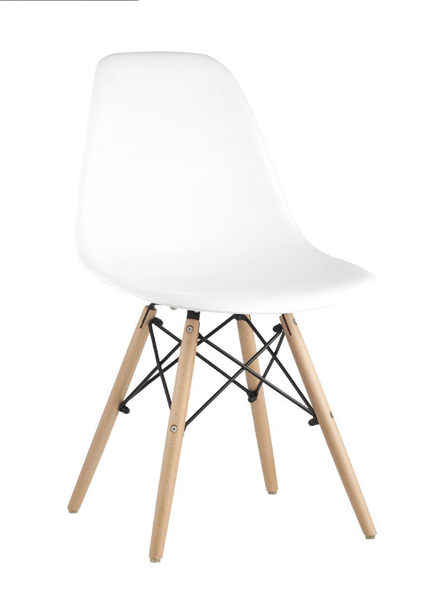 фото Eames eames dsw белый пластиковый, ножки массив бука