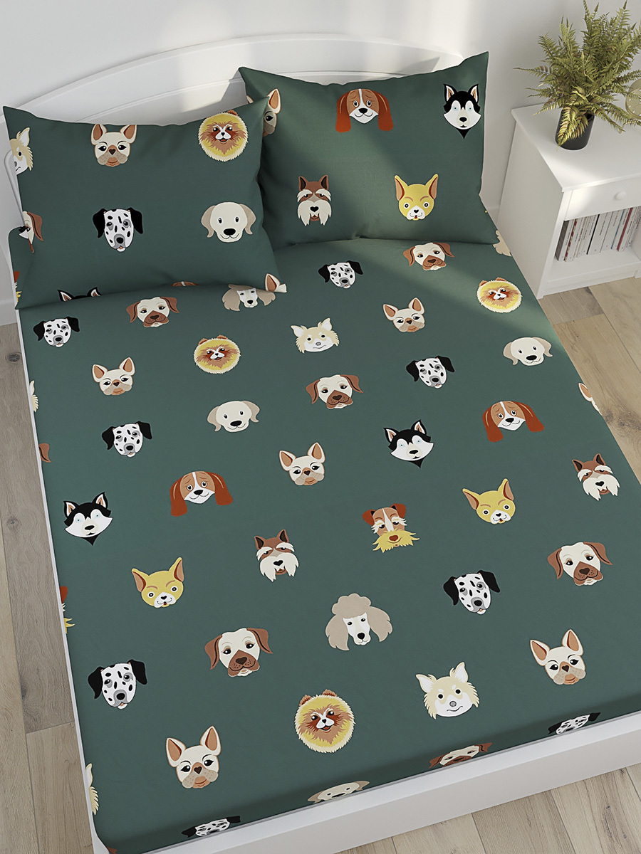 

Простынь Milky Garden "Dogs " 240х215 см евро