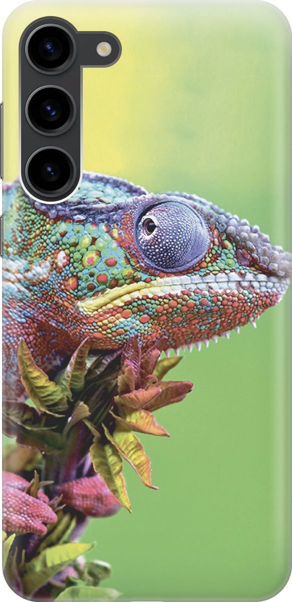 

Чехол на Samsung Galaxy S23+ "Разноцветный хамелеон", Желтый;зеленый, 158377