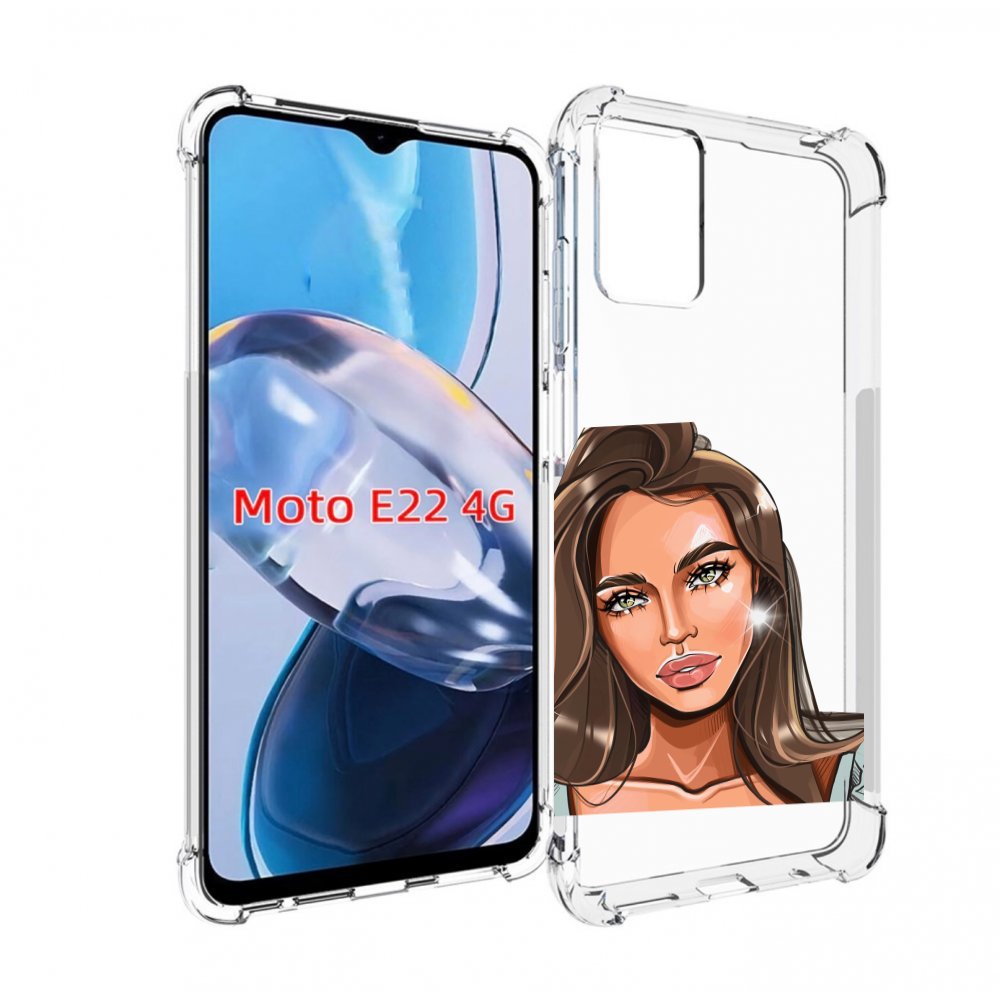 

Чехол MyPads Девушка-с-зелеными-глазами для Motorola Moto E22 4G / E22i 4G, Прозрачный, Tocco