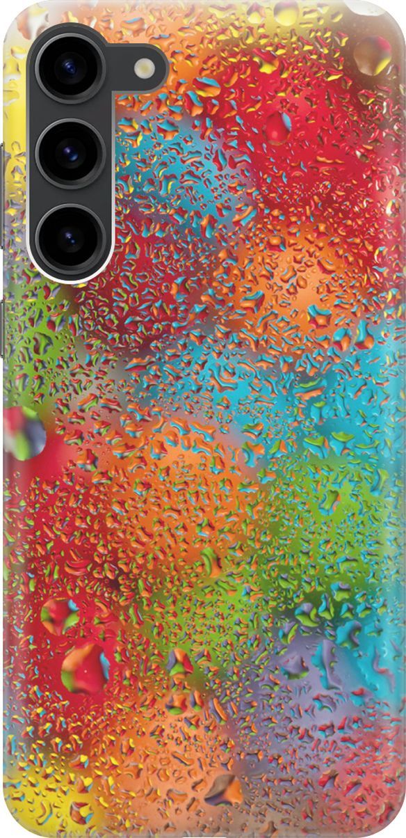 

Чехол на Samsung Galaxy S23+ "Капли и разноцветные шары", Голубой;зеленый, 158370