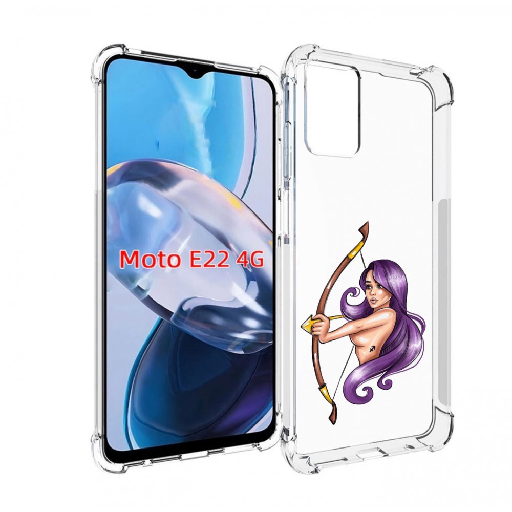 

Чехол MyPads Девушка-Стрелец женский для Motorola Moto E22 4G / E22i 4G, Прозрачный, Tocco