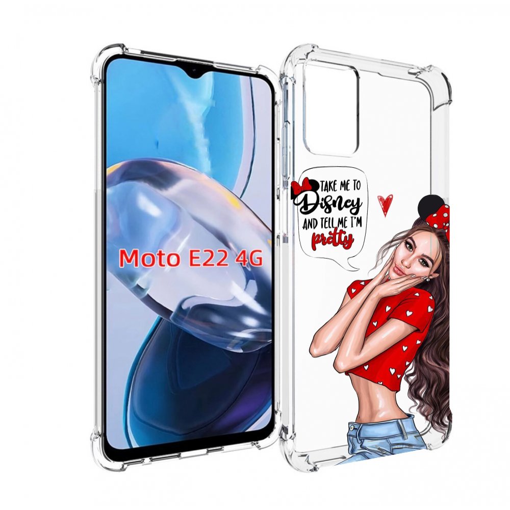 

Чехол MyPads Девушка-Мини женский для Motorola Moto E22 4G / E22i 4G, Прозрачный, Tocco