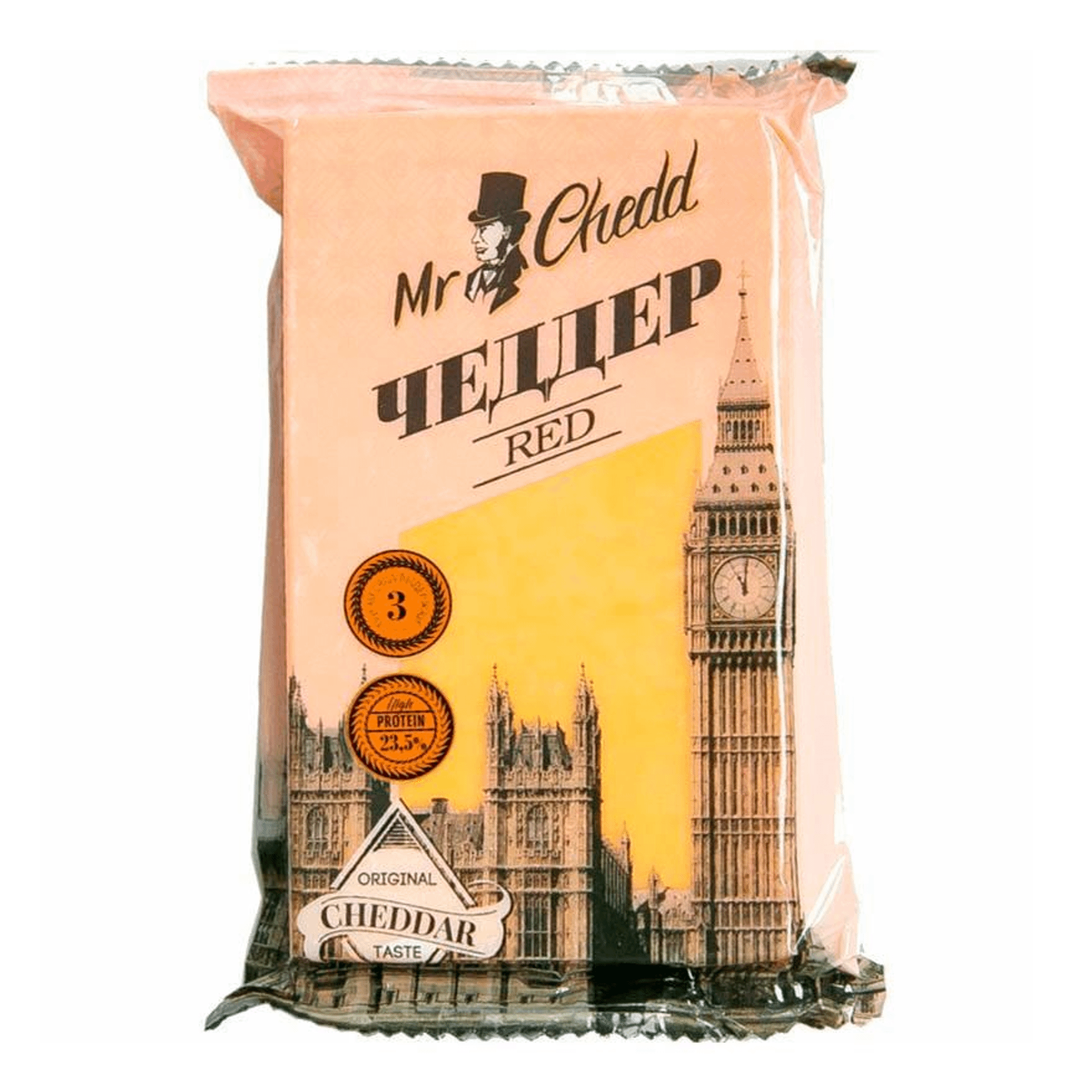 

Сыр полутвердый Mr. Chedd Чеддер Red выдержанный 3 месяца 50% БЗМЖ 200 г