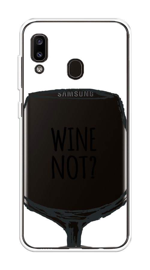 

Чехол на Samsung Galaxy A20 "Wine not white", Белый, 27650-6