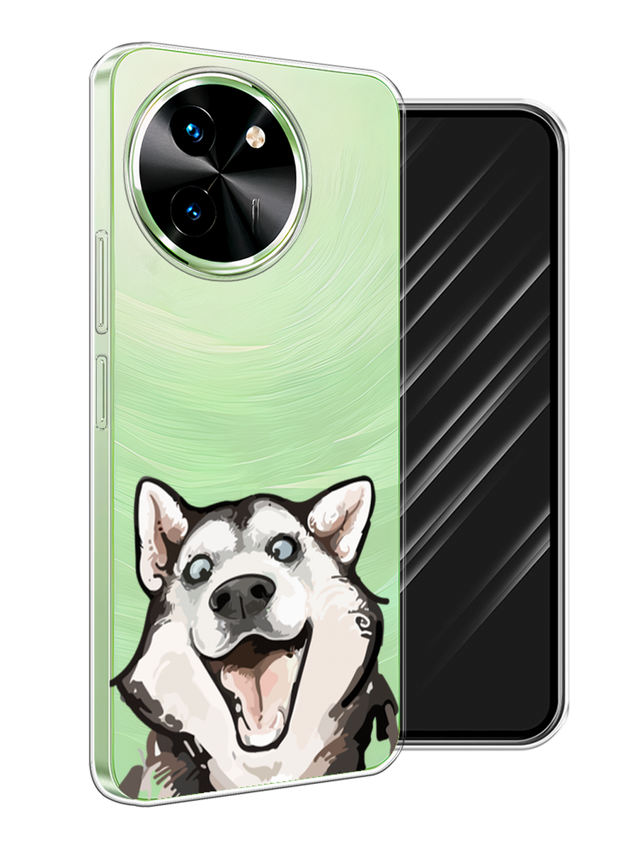 

Чехол Awog на Vivo T3x/Y38 5G "Радостный хаски", Белый;голубой;черный, 2610750-1