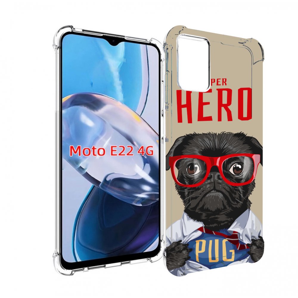 

Чехол MyPads Герой-PUG для Motorola Moto E22 4G / E22i 4G, Прозрачный, Tocco