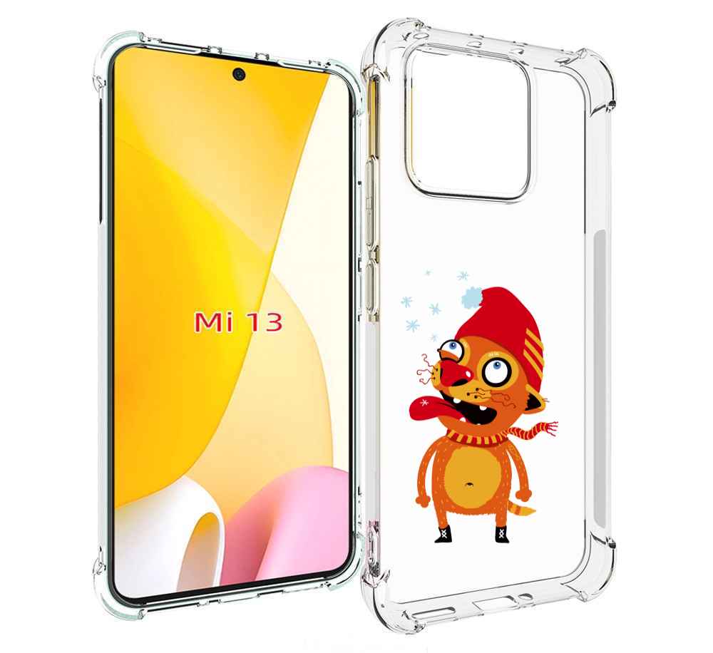 

Чехол MyPads Зимний кот для Xiaomi 13, Прозрачный, Tocco