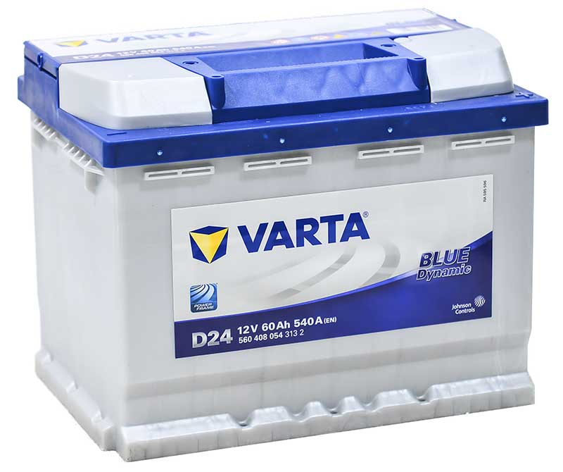 

Аккумулятор Varta Blue Dynamic D24 60 А/ч 540 A обр. пол. Евро авто (242x175x190) 560408