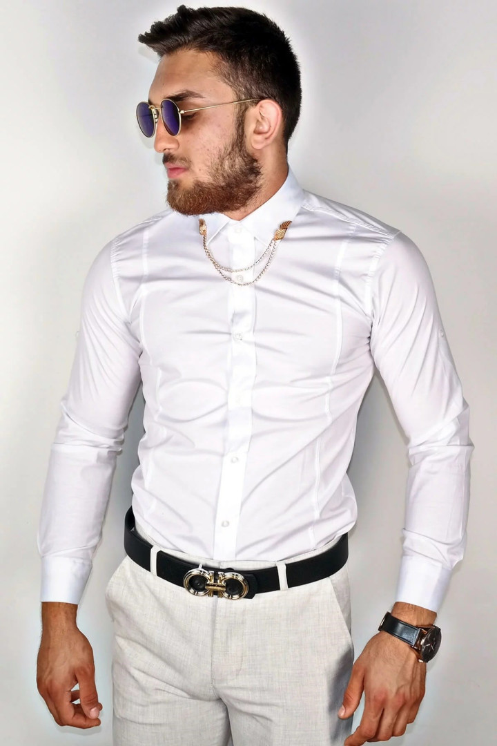 

Рубашка мужская Terapi Men 23528 белая XS (доставка из-за рубежа), Белый, 23528