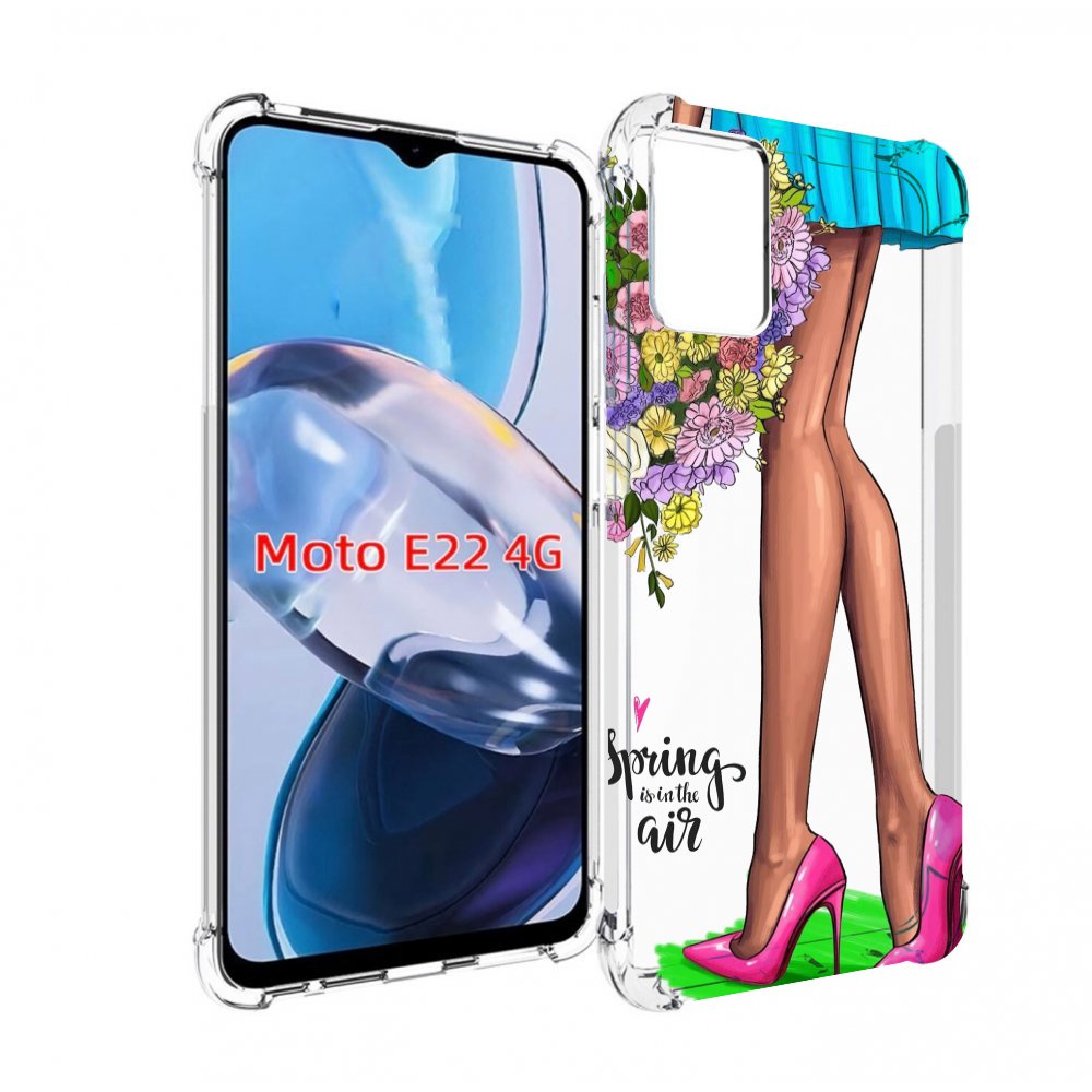 

Чехол MyPads Весна-в-воздухе женский для Motorola Moto E22 4G / E22i 4G, Прозрачный, Tocco