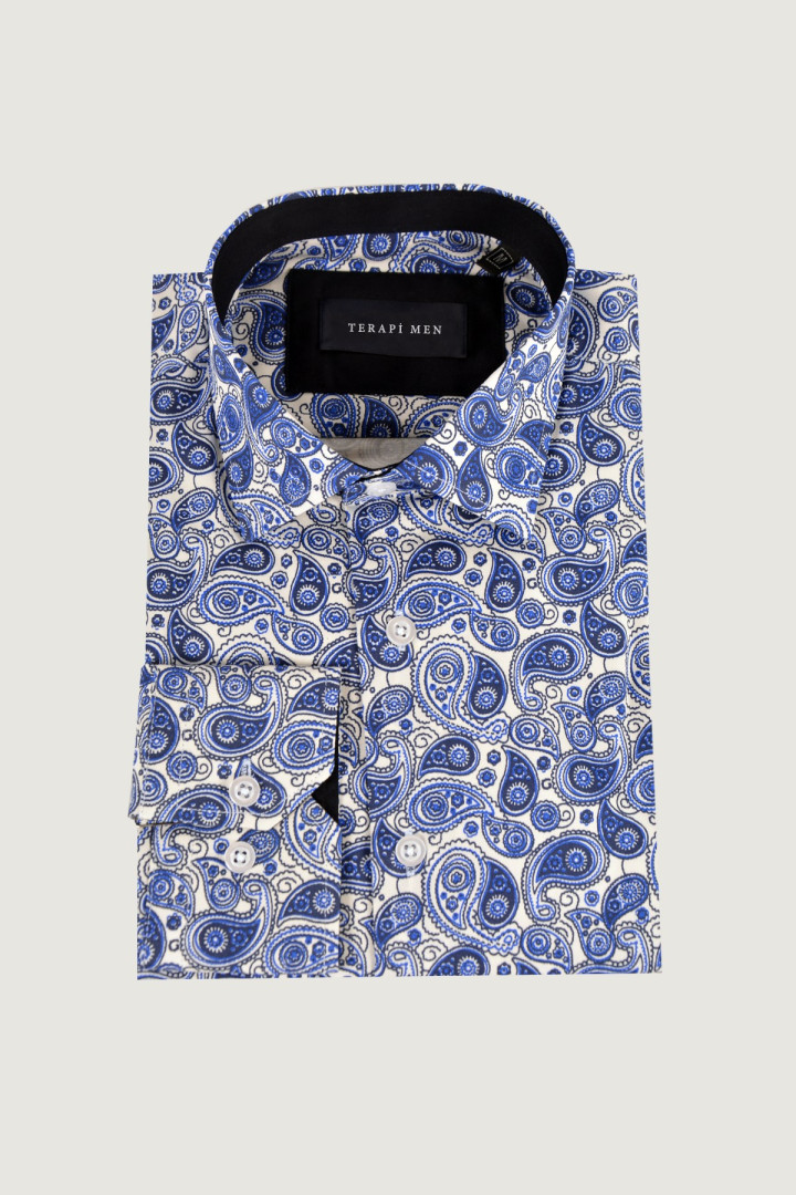 

Рубашка мужская Terapi Men 23480 синяя XS (доставка из-за рубежа), 23480