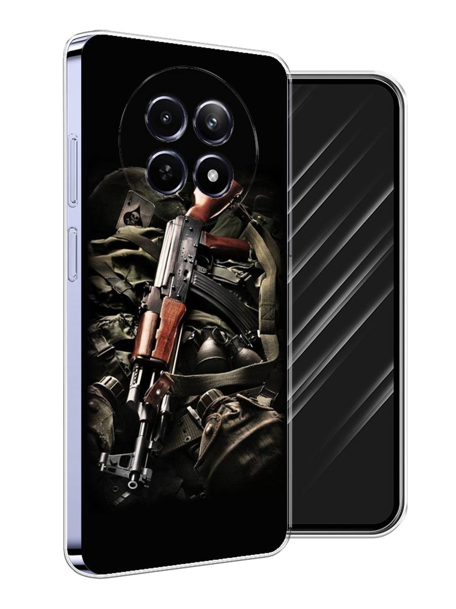 

Чехол Awog на Realme 12 5G "Автомат", Черный;коричневый;серый, 2516450-1