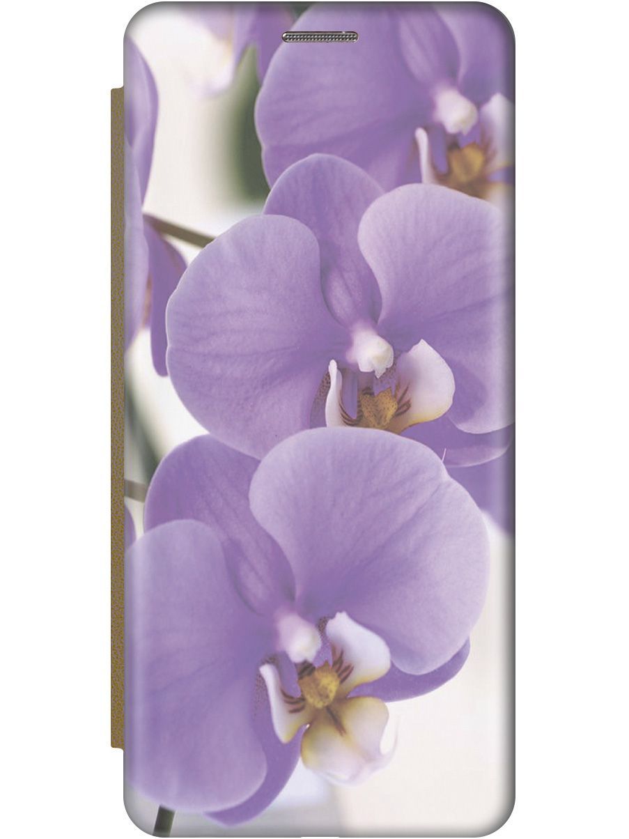 

Чехол на Honor 9X/Huawei P Smart Z/Y9 Prime (2019) "Сиреневые орхидеи" золотистый, Фиолетовый;серый, 8177