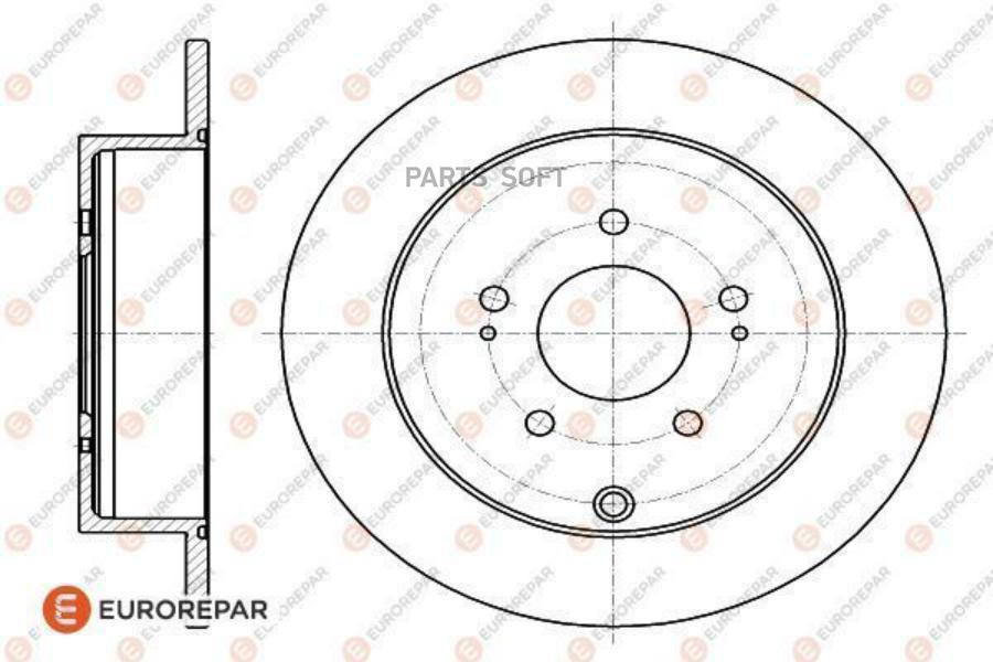 EUROREPAR 1618864080 Диск торм. задн. [min 2]  () 1шт