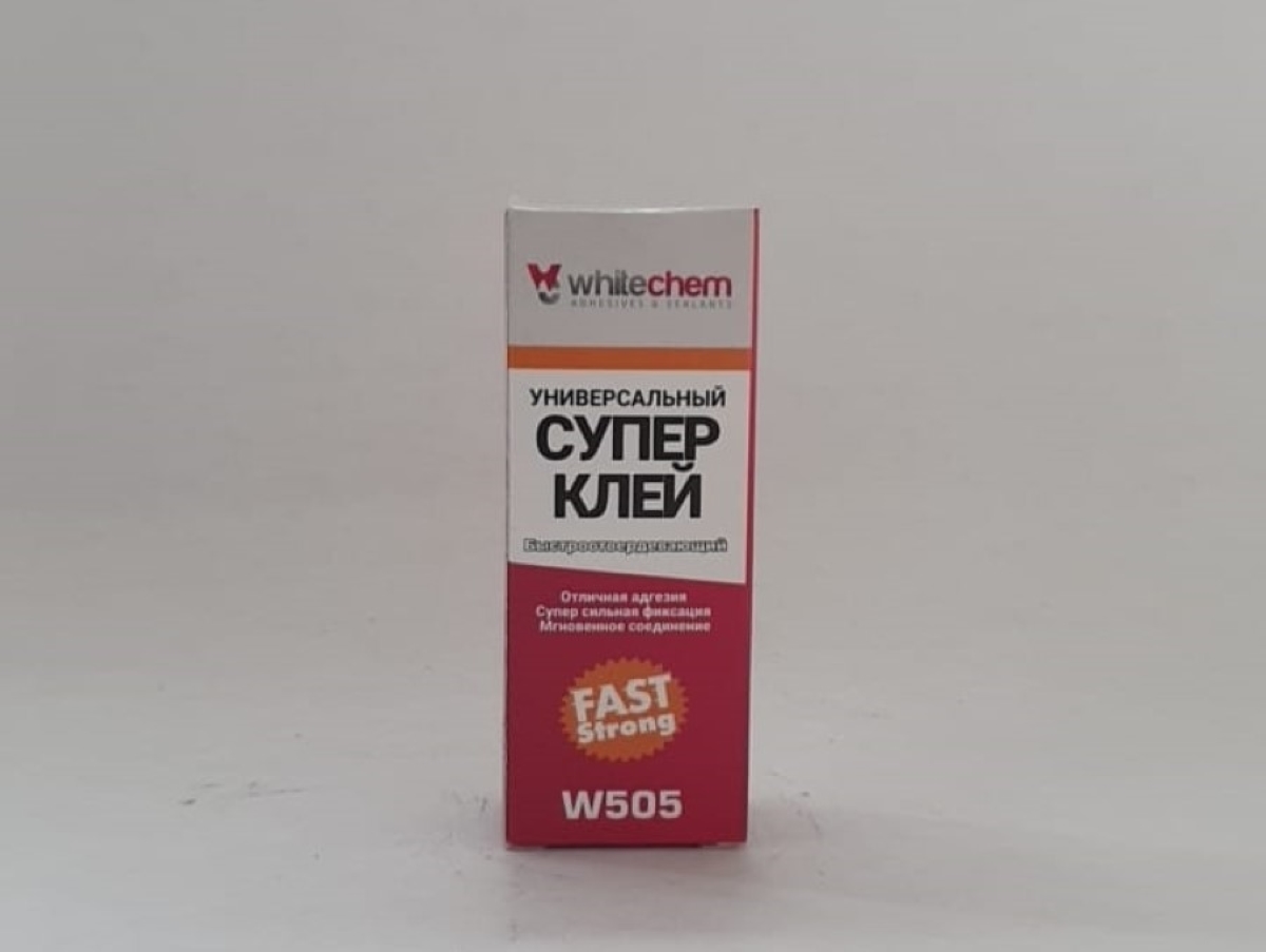 

Суперклей WHITECHEM цианокрилатный W505 25 гр УТ-00000306, Прозрачный, УТ-00000306