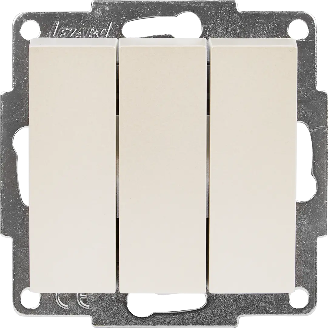 Выключатель Lezard Vesna 3 клавиши цвет жемчужный белый перламутровый макс шкаф 3 х дверный с зеркалом серый перламутровый