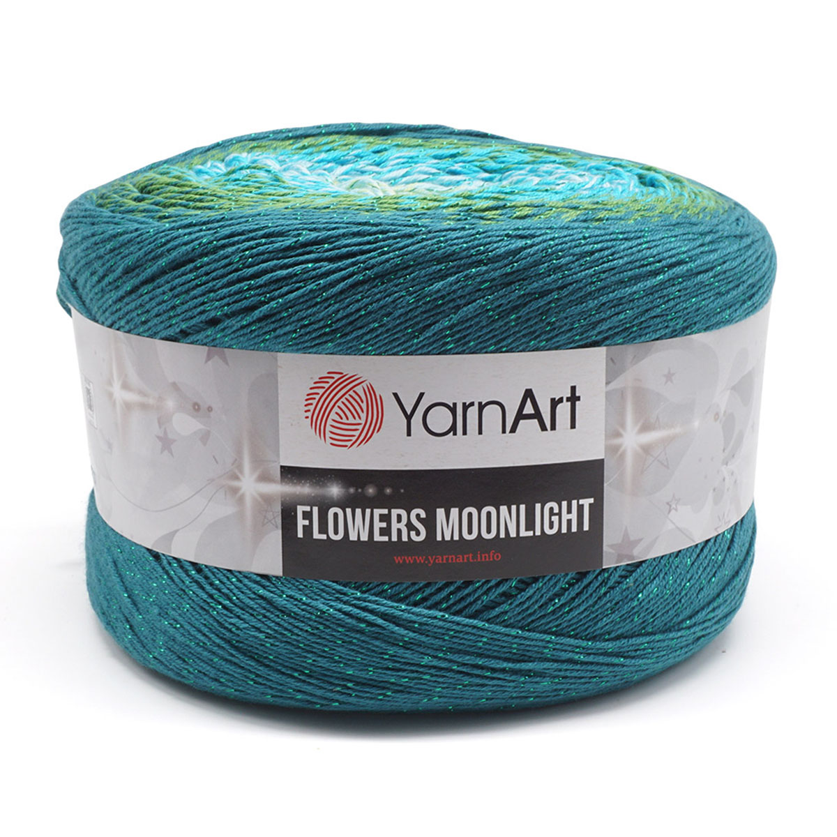 

Пряжа YarnArt 'Flowers Moonlight' 260г, 1000м, хлопок, металлик, 3256 секционный 2 мотка