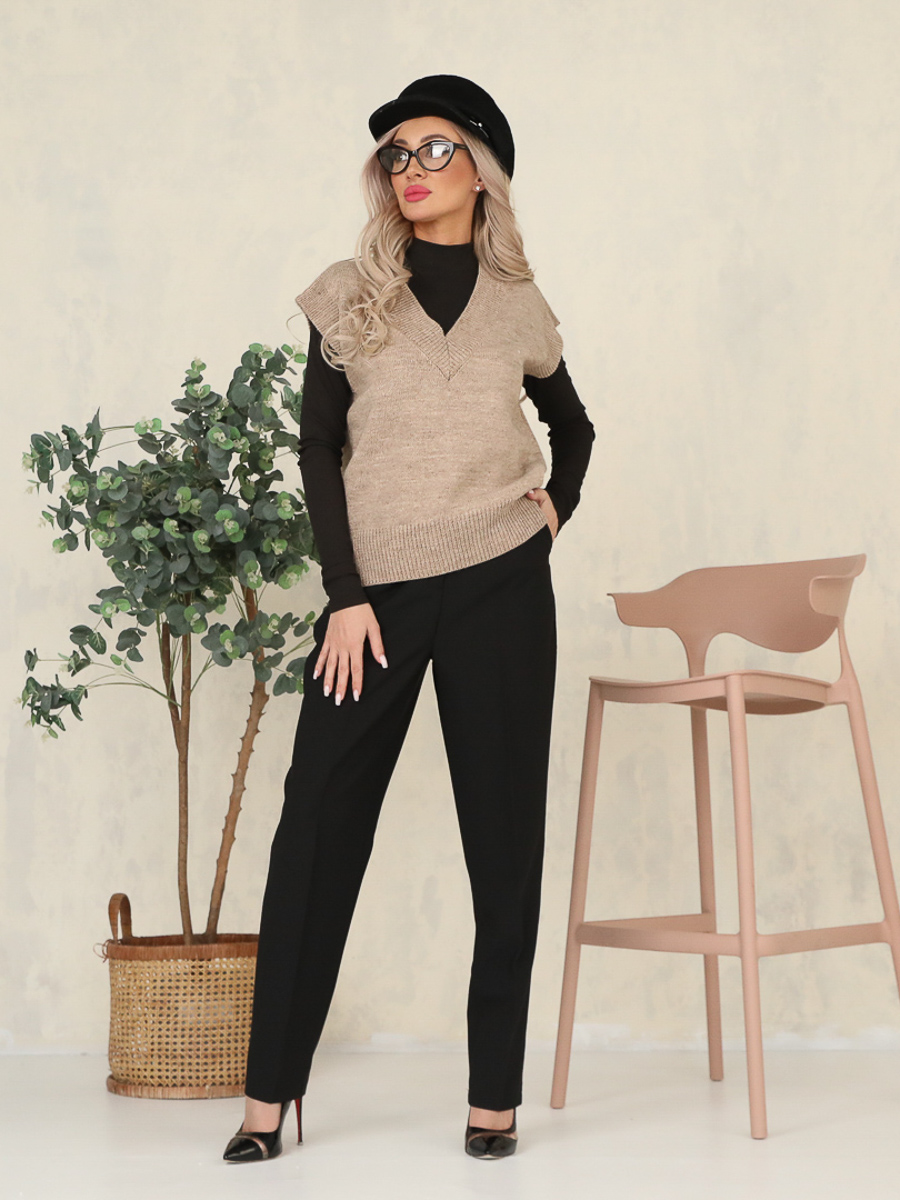 Жилет женский Wisell Ж1-459 бежевый 46 RU 1940₽